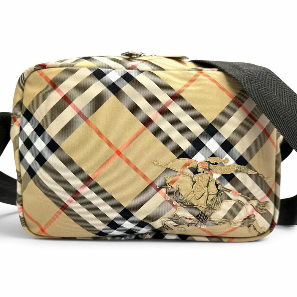 BURBERRY 8091320 Canvas Vintage Check Crossbody Bag Shoulder Beige Men's with...
